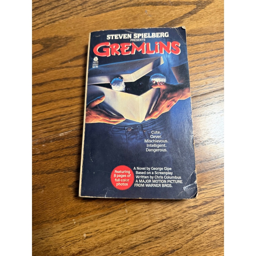 Gremlins Novel George Gipe 1st Printing 1984 Paperback 8 Pages Color Photo Movie